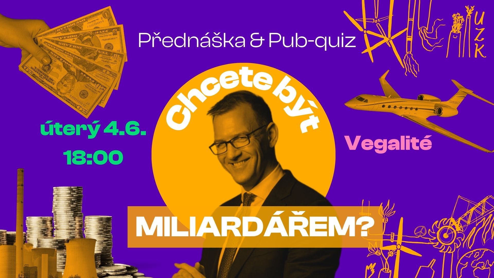 Chcete být miliardářem? Přednáška &amp; Pub-quiz